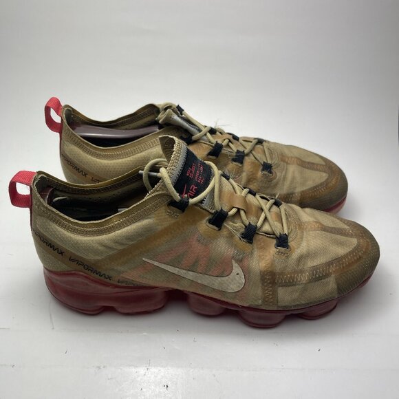 Nike Mens Air Vapormax 2019 AR6631-701 Gold Running Shoes Sneakers Size 9.5 - Picture 1 of 16